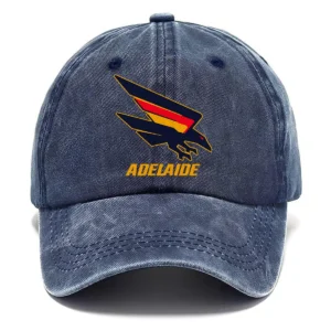 Adelaide Crows AFL Exclusive Logo Washed Cotton Baseball Cap - Printed With Box HOAFL100525BC01ADEL - Navy