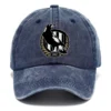 Collingwood Magpies AFL Exclusive Logo Washed Cotton Baseball Cap - Printed With Box HOAFL100525BC01COLL - Navy