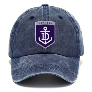 Fremantle Dockers AFL Exclusive Logo Washed Cotton Baseball Cap - Printed With Box HOAFL100525BC01FRE - Navy