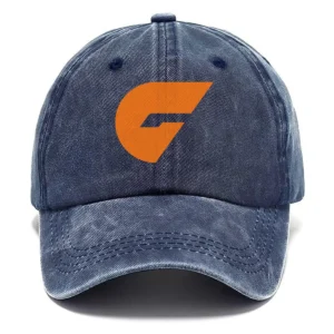 GWS Giants AFL Exclusive Logo Washed Cotton Baseball Cap - Printed With Box HOAFL100525BC01GWS - Navy
