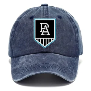 Port Adelaide Power AFL Exclusive Logo Washed Cotton Baseball Cap - Printed With Box HOAFL100525BC01PORT - Navy
