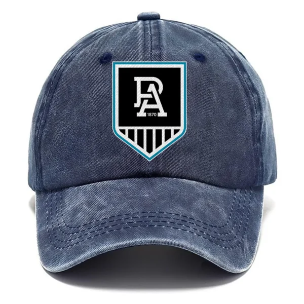 Port Adelaide Power AFL Exclusive Logo Washed Cotton Baseball Cap - Printed With Box HOAFL100525BC01PORT - Navy