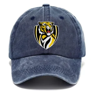Richmond Tigers AFL Exclusive Logo Washed Cotton Baseball Cap - Printed With Box HOAFL100525BC01RICH - Navy