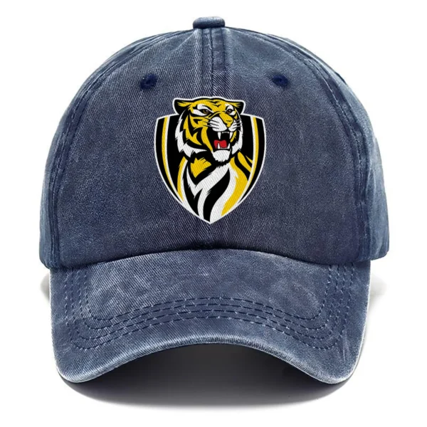 Richmond Tigers AFL Exclusive Logo Washed Cotton Baseball Cap - Printed With Box HOAFL100525BC01RICH - Navy