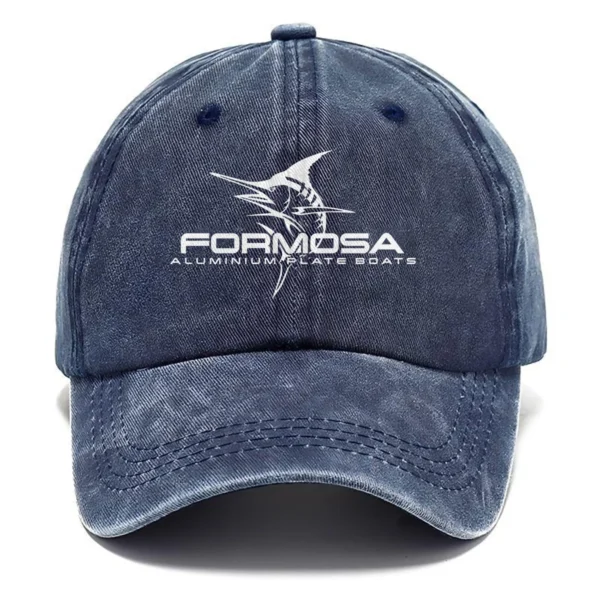 Formosa Marine Fishing AU Exclusive Logo Washed Cotton Baseball Cap - Printed With Box HOFS070525AU1FOM - Navy