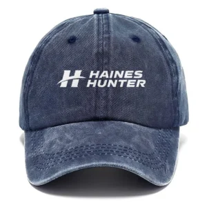 Haines Hunter Fishing AU Exclusive Logo Washed Cotton Baseball Cap - Printed With Box HOFS070525AU1HHT - Navy