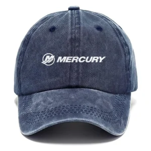 Mercury Marine Fishing AU Exclusive Logo Washed Cotton Baseball Cap - Printed With Box HOFS070525AU1MCM - Navy