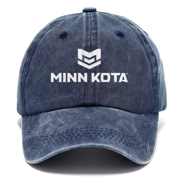 Minn Kota Fishing AU Exclusive Logo Washed Cotton Baseball Cap - Printed With Box HOFS070525AU1MNK - Navy