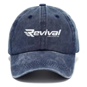 Revival Boats Fishing AU Exclusive Logo Washed Cotton Baseball Cap - Printed With Box HOFS070525AU1RVB - Navy