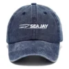 Sea Jay Fishing AU Exclusive Logo Washed Cotton Baseball Cap - Printed With Box HOFS070525AU1SJB - Navy