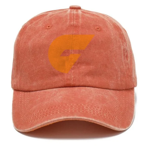 GWS Giants AFL Exclusive Logo Washed Cotton Baseball Cap - Printed With Box HOAFL100525BC01GWS - Orange