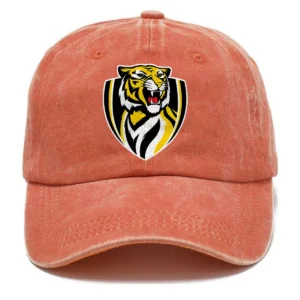 Richmond Tigers AFL Exclusive Logo Washed Cotton Baseball Cap - Printed With Box HOAFL100525BC01RICH - Orange