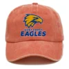 West Coast Eagles AFL Exclusive Logo Washed Cotton Baseball Cap - Printed With Box HOAFL100525BC01WCE - Orange
