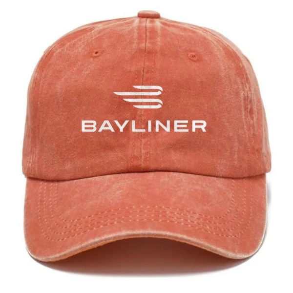 Bayliner Fishing AU Exclusive Logo Washed Cotton Baseball Cap - Printed With Box HOFS070525AU1BYL - Orange