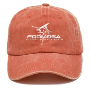Formosa Marine Fishing AU Exclusive Logo Washed Cotton Baseball Cap - Printed With Box HOFS070525AU1FOM - Orange