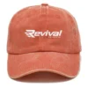 Revival Boats Fishing AU Exclusive Logo Washed Cotton Baseball Cap - Printed With Box HOFS070525AU1RVB - Orange