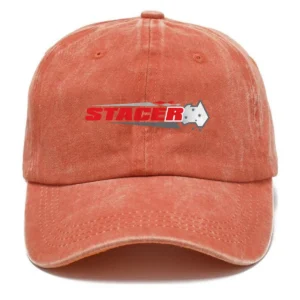 Stacer Fishing AU Exclusive Logo Washed Cotton Baseball Cap - Printed With Box HOFS070525AU1STC - Orange