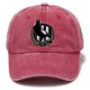 Collingwood Magpies AFL Exclusive Logo Washed Cotton Baseball Cap - Printed With Box HOAFL100525BC01COLL - Red
