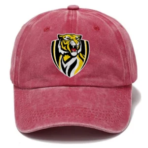 Richmond Tigers AFL Exclusive Logo Washed Cotton Baseball Cap - Printed With Box HOAFL100525BC01RICH - Red