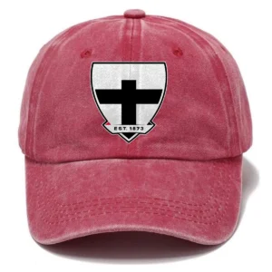 St Kilda Saints AFL Exclusive Logo Washed Cotton Baseball Cap - Printed With Box HOAFL100525BC01STK - Red