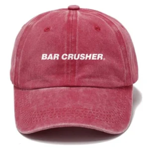 Bar Crusher Fishing AU Exclusive Logo Washed Cotton Baseball Cap - Printed With Box HOFS070525AU1BCR - Red