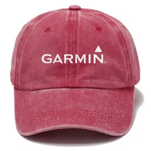 Garmin Fishing AU Exclusive Logo Washed Cotton Baseball Cap - Printed With Box HOFS070525AU1GA - Red