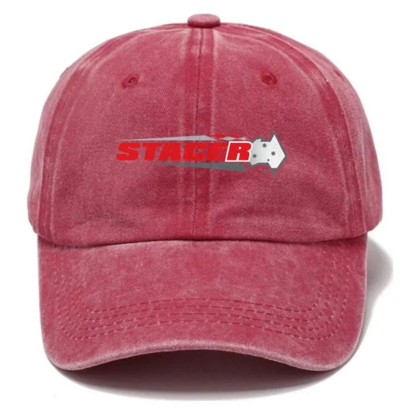 Stacer Fishing AU Exclusive Logo Washed Cotton Baseball Cap - Printed With Box HOFS070525AU1STC - Red