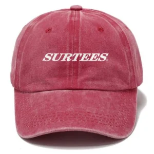 Surtees Fishing AU Exclusive Logo Washed Cotton Baseball Cap - Printed With Box HOFS070525AU1SUB - Red