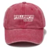 Yellowfin Plate Fishing AU Exclusive Logo Washed Cotton Baseball Cap - Printed With Box HOFS070525AU1YPB - Red