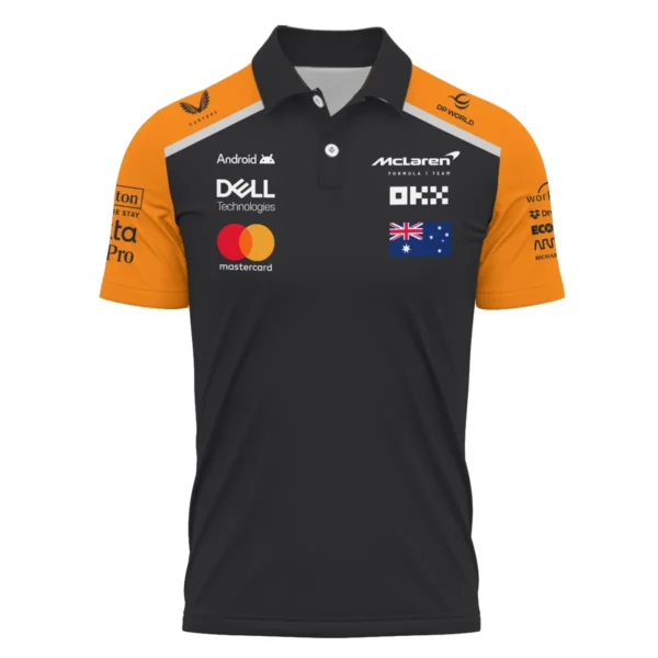 Oscar Piastri McLaren Formula One Exclusive Logo Polo Shirt BLF1290325A4MCLPL - Image 2