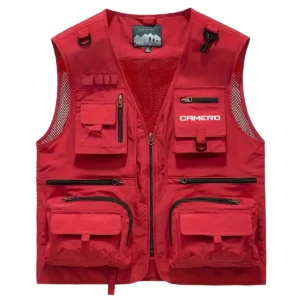 CruiseCraft Fishing AU Exclusive Logo Quick Drying Vest HOFS150525A02CCB - Red