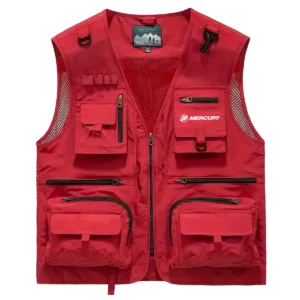 Mercury Marine Fishing AU Exclusive Logo Quick Drying Vest HOFS150525A02MCM - Red