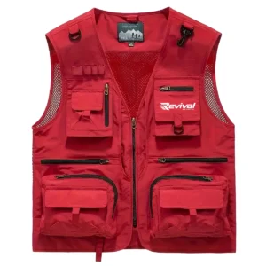 Revival Boats Fishing AU Exclusive Logo Quick Drying Vest HOFS150525A02RVB - Red