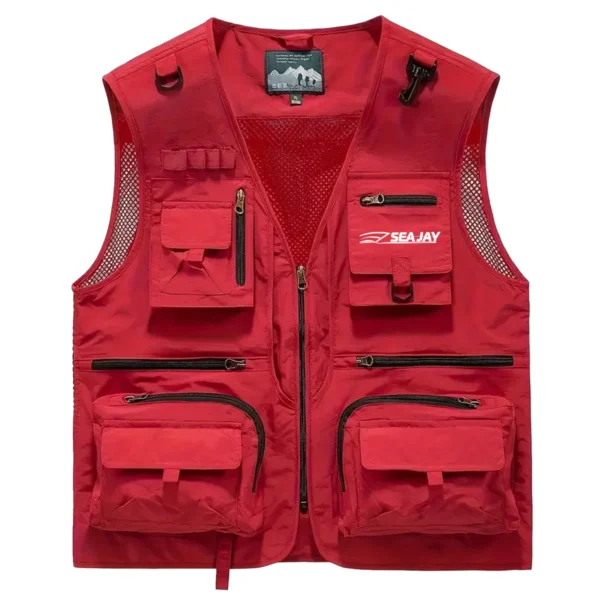 Sea Jay Fishing AU Exclusive Logo Quick Drying Vest HOFS150525A02SJB - Red