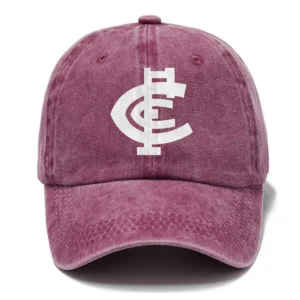 Carlton Blues AFL Exclusive Logo Washed Cotton Baseball Cap - Printed With Box HOAFL100525BC01CARL - Rose