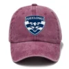 Geelong Cats AFL Exclusive Logo Washed Cotton Baseball Cap - Printed With Box HOAFL100525BC01GEEL - Rose