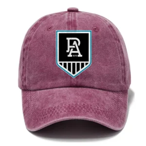 Port Adelaide Power AFL Exclusive Logo Washed Cotton Baseball Cap - Printed With Box HOAFL100525BC01PORT - Rose