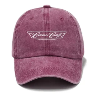 CruiseCraft Fishing AU Exclusive Logo Washed Cotton Baseball Cap - Printed With Box HOFS070525AU1CCB - Rose