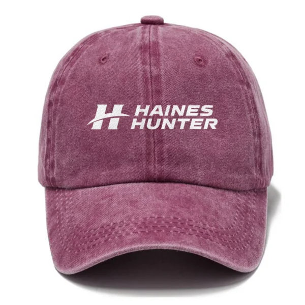 Haines Hunter Fishing AU Exclusive Logo Washed Cotton Baseball Cap - Printed With Box HOFS070525AU1HHT - Rose