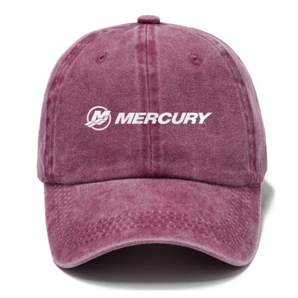 Mercury Marine Fishing AU Exclusive Logo Washed Cotton Baseball Cap - Printed With Box HOFS070525AU1MCM - Rose