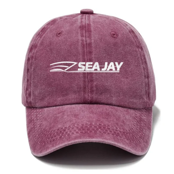 Sea Jay Fishing AU Exclusive Logo Washed Cotton Baseball Cap - Printed With Box HOFS070525AU1SJB - Rose