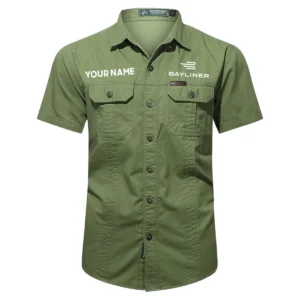 Bayliner Fishing AU Exclusive Logo Casual Shirt HOFS060525AU1BYL - ArmyGreen