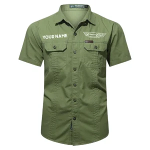 CruiseCraft Fishing AU Exclusive Logo Casual Shirt HOFS060525AU1CCB - ArmyGreen