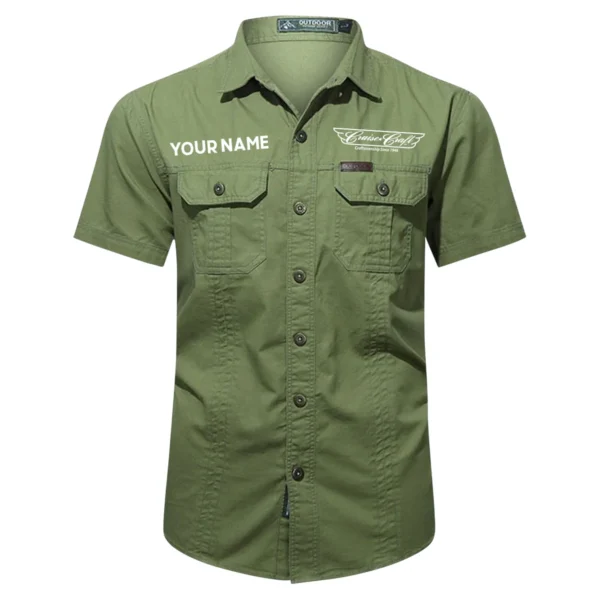 CruiseCraft Fishing AU Exclusive Logo Casual Shirt HOFS060525AU1CCB - ArmyGreen