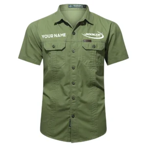 Hooker Boats Fishing AU Exclusive Logo Casual Shirt HOFS060525AU1HOO - ArmyGreen