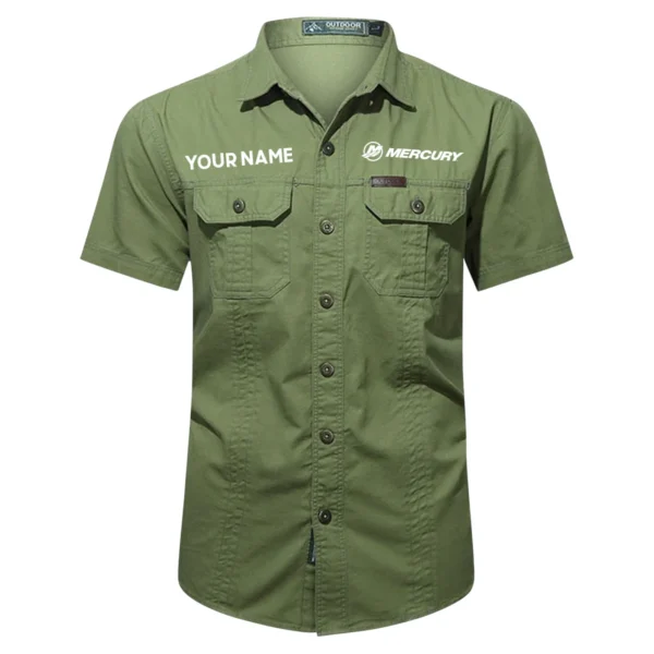 Mercury Marine Fishing AU Exclusive Logo Casual Shirt HOFS060525AU1MCM - ArmyGreen