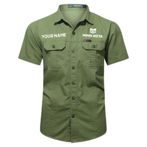 Minn Kota Fishing AU Exclusive Logo Casual Shirt HOFS060525AU1MNK - ArmyGreen