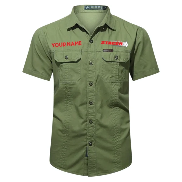Stacer Fishing AU Exclusive Logo Casual Shirt HOFS060525AU1STC - ArmyGreen