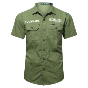 Yellowfin Plate Fishing AU Exclusive Logo Casual Shirt HOFS060525AU1YPB - ArmyGreen