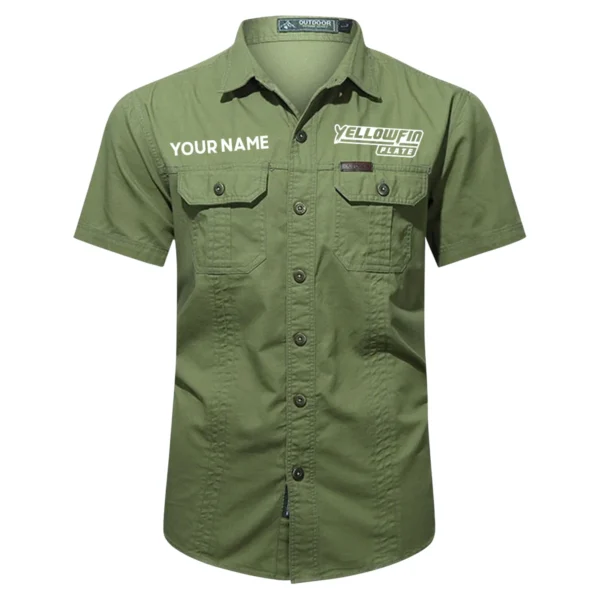 Yellowfin Plate Fishing AU Exclusive Logo Casual Shirt HOFS060525AU1YPB - ArmyGreen